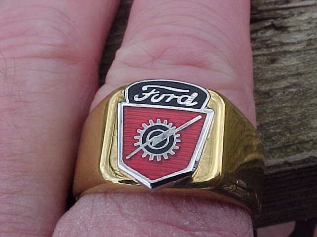 1950s 1960s FORD TRUCK LOGO GOLD CHROME RING #13 NOS HI- QUALITY CLASS