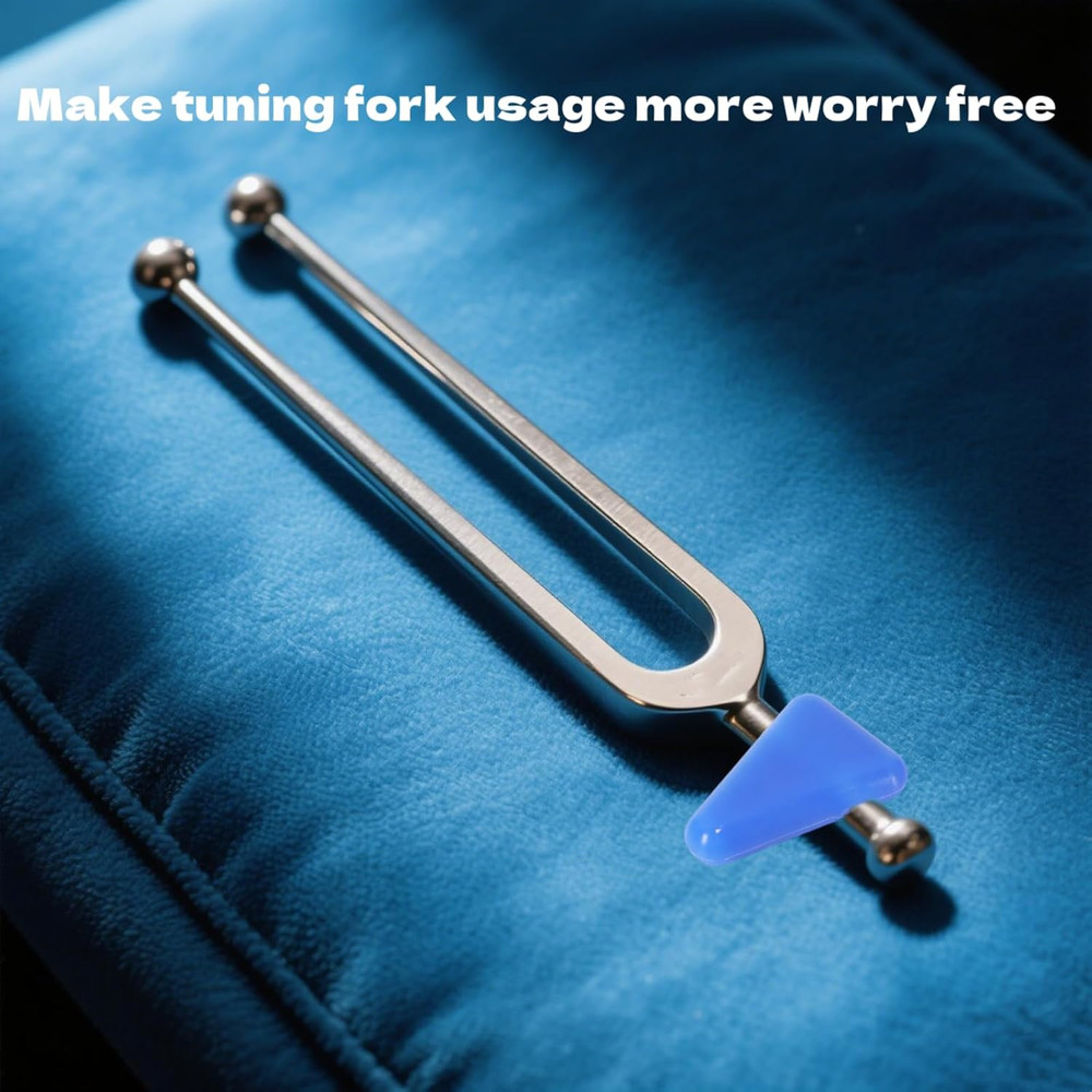 2Pcs Tuning Fork Holder Silicone Tuning Fork Triangle Base Support for Secure...