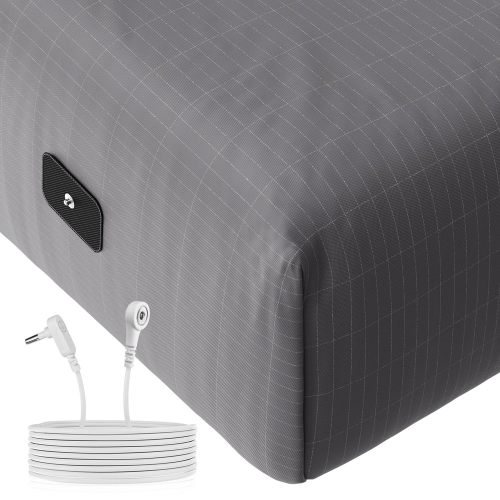 Grounding Fitted Sheets Queen Size, with Queen, Gray