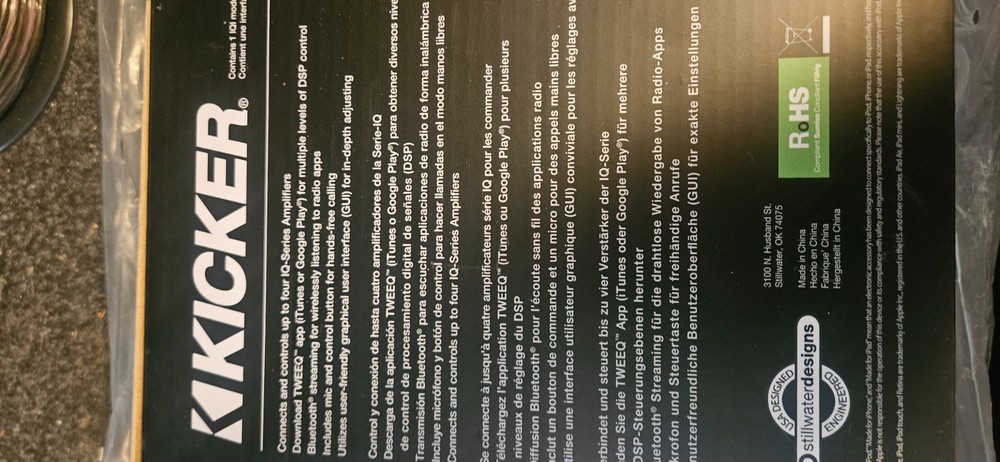 Kicker IQI Outboard Interface Kicker Q Class Bluetooth Interface Brand New