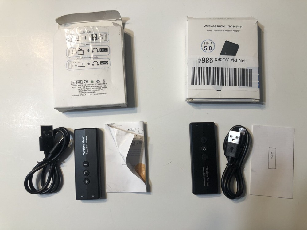 (2) TWO ZF-360A 5.0 Wireless Transmitter Receivers with 300mAh Battery Capacity