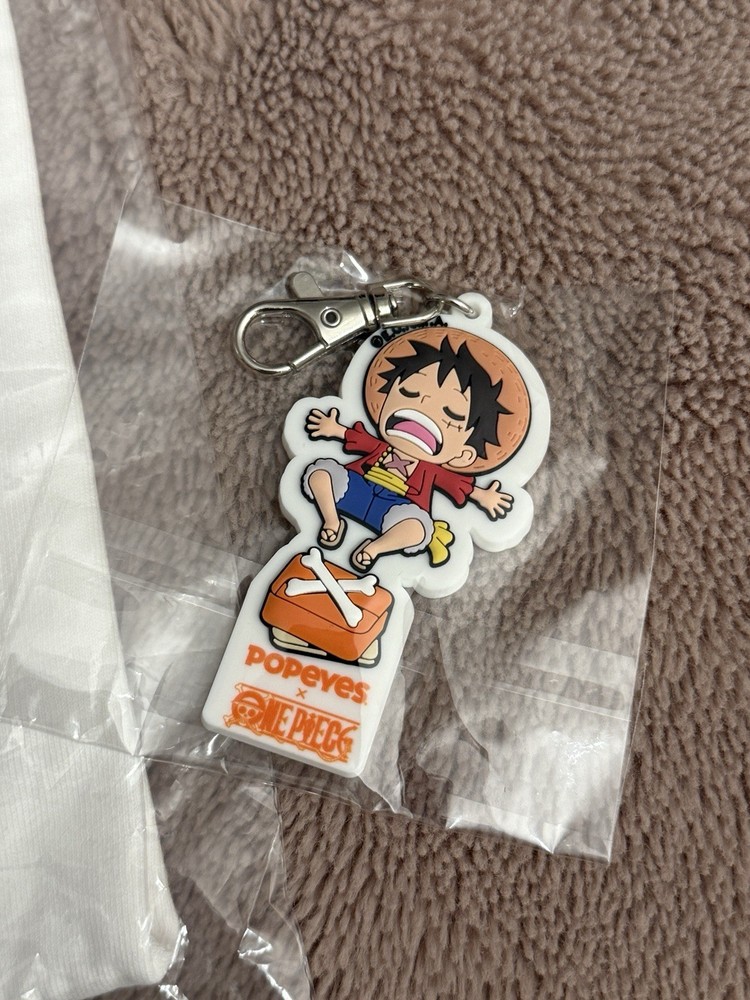 Authentic Popeyes x ONE PIECE Keychain Anime New