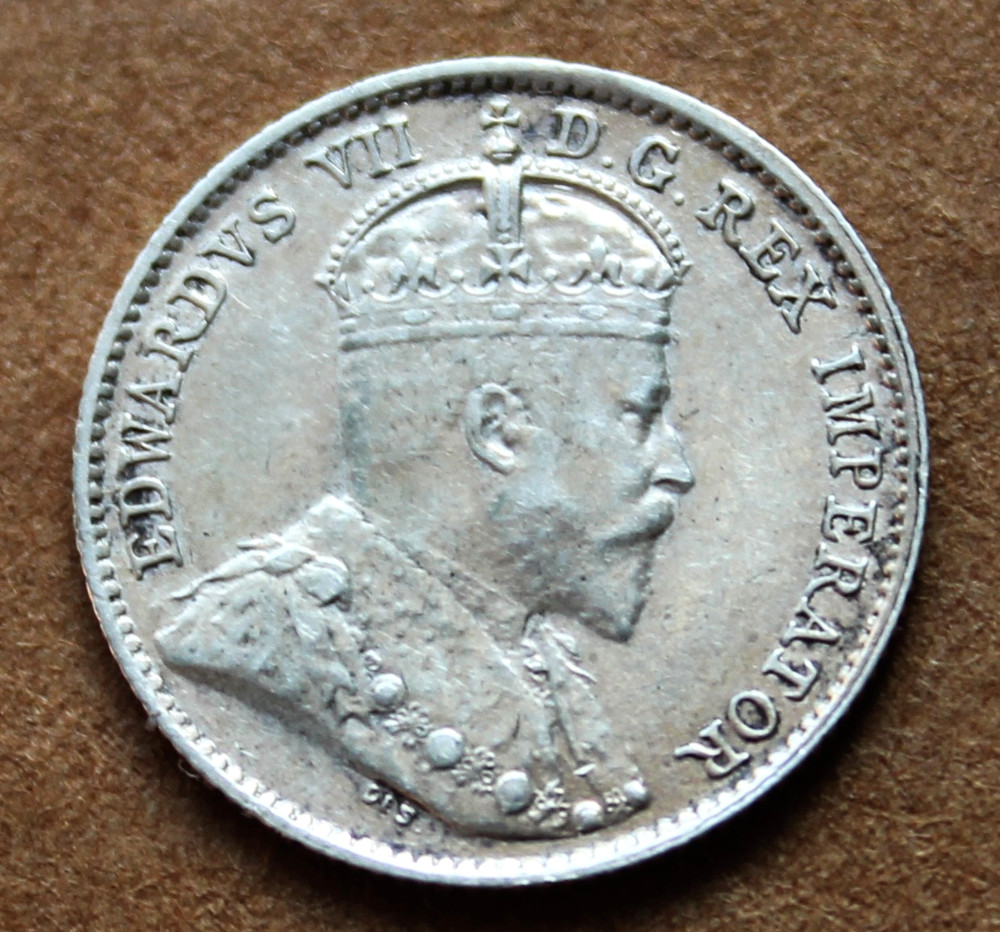 1910 Canada Silver 5 Five Cents Edward VII