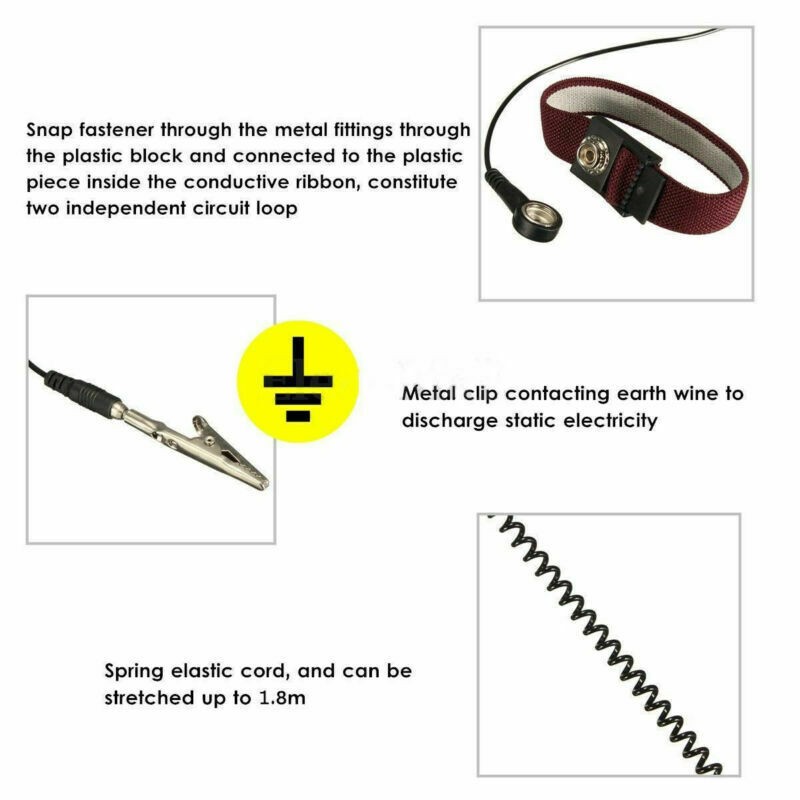 Adjustable Anti Static ESD Wrist Strap Discharge Ground Bracelet Electronic
