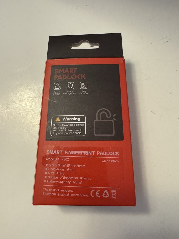 fingerprint lock padlock