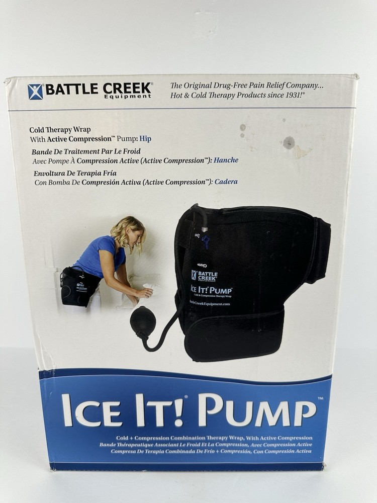 Battle Creek Ice It Pump Cold Therapy Hip Compression Wrap System Open Box
