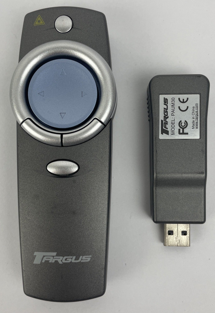 Targus Model PAUM30 Wireless Presenter Remote Control w/ Laser Pointer & USB