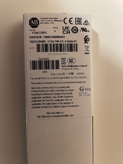NEW Allen Bradley 1734-TOP3 Module