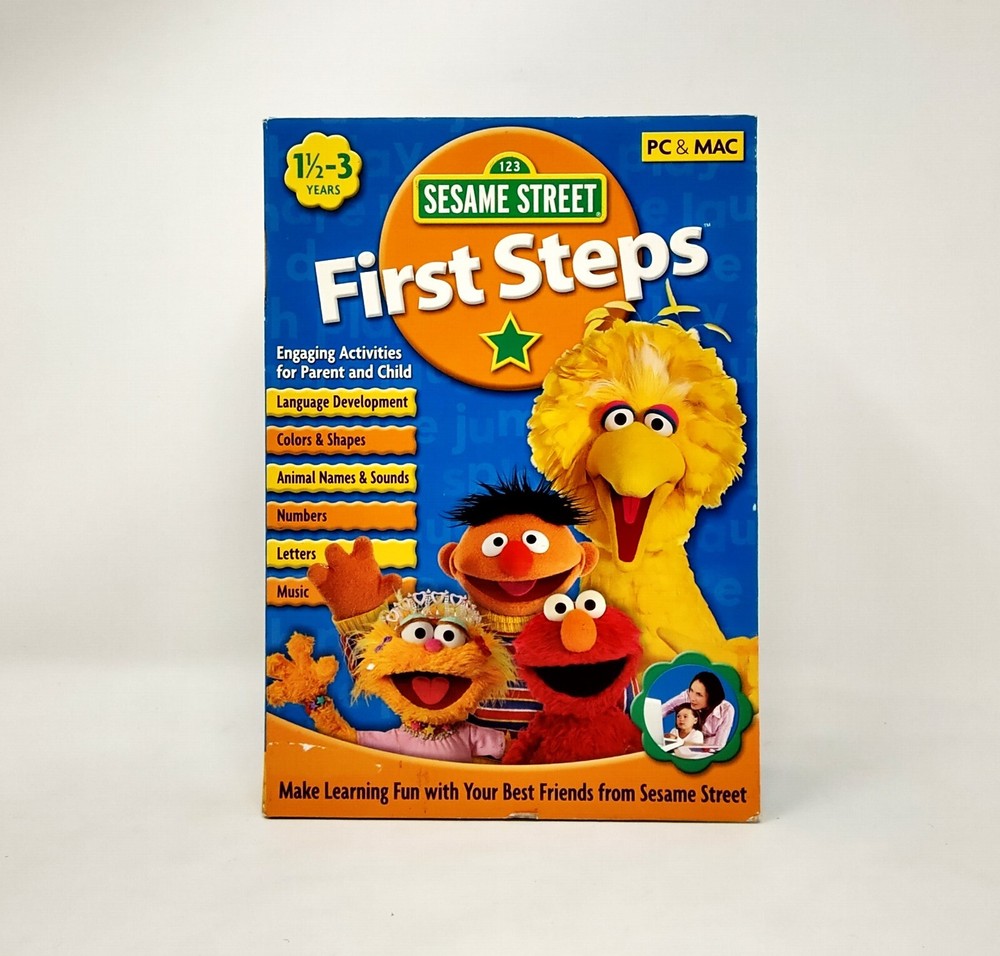 Sesame Street First Steps for Windows PC & MAC *Read*