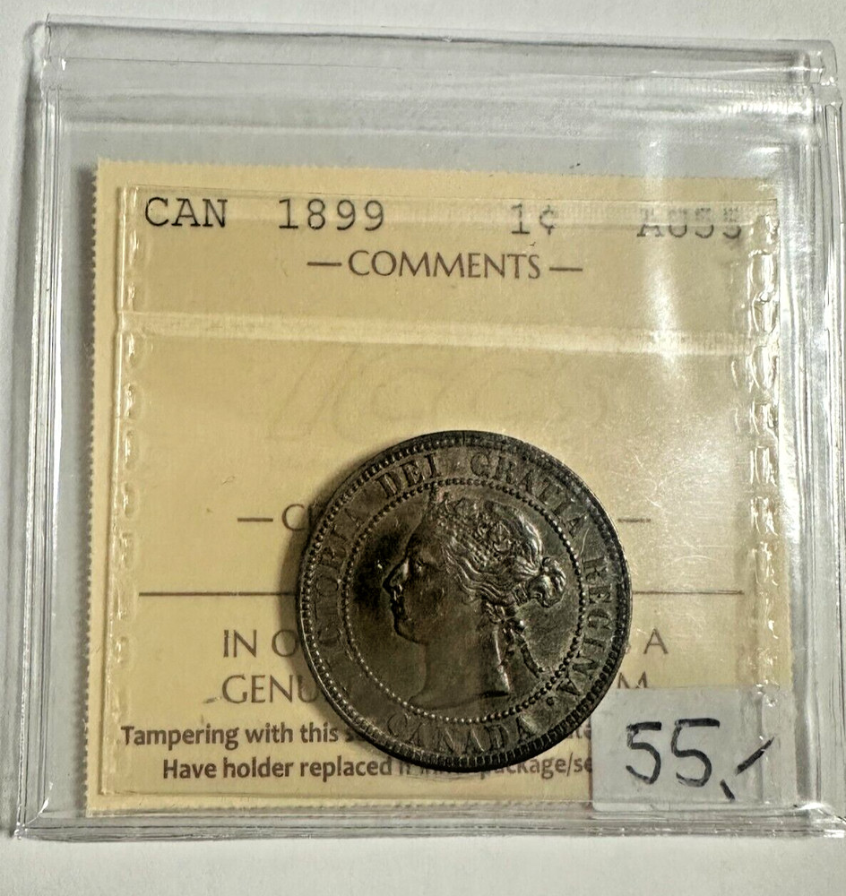 Canada 1899 1 Cent AU55 ICCS Certified