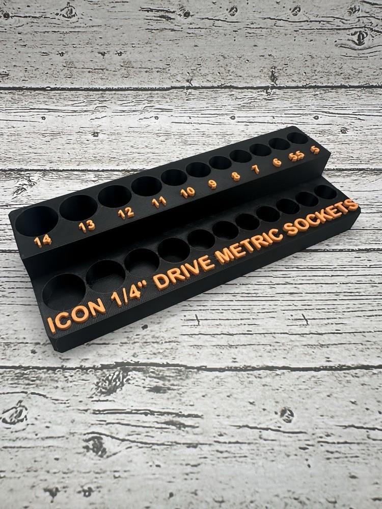 Icon 1/4 Socket Organizer For Deep And Shallow Sockets