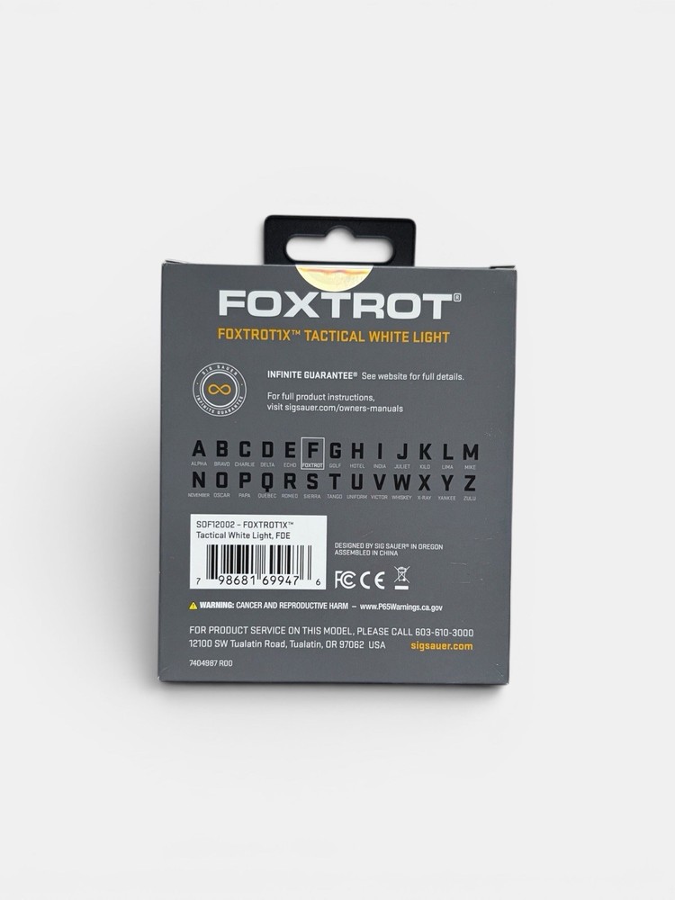 Foxtrot 1X Tactical Light 450 Lumens Model SOF12002 White