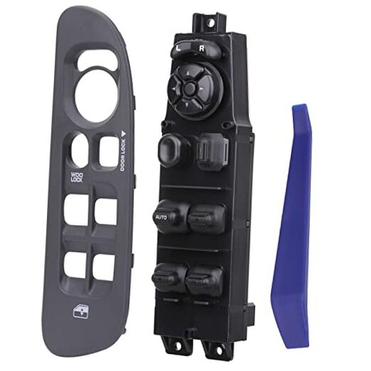 Power Window Control Switch Button & Grey Bezel, Compatible Driver Side Grey