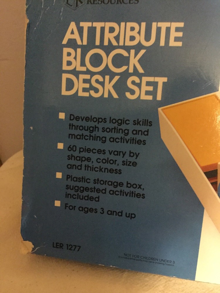 LR Learning Resources Attribute Block Desk Set