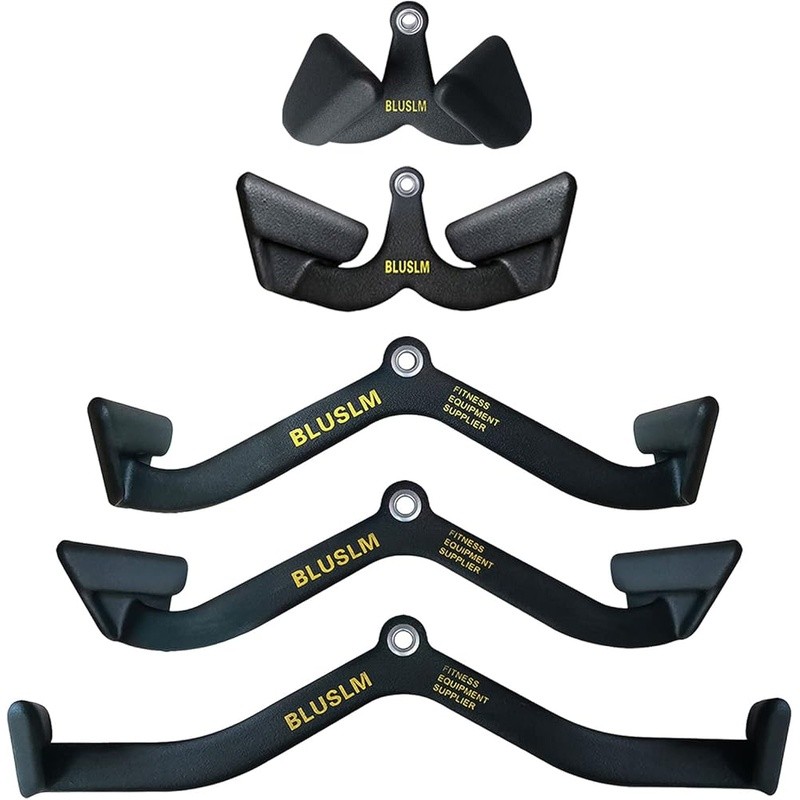 Heavy Duty LAT Pulldown Bar Ergonomic Grip Durable Cable Attachment Back Workout