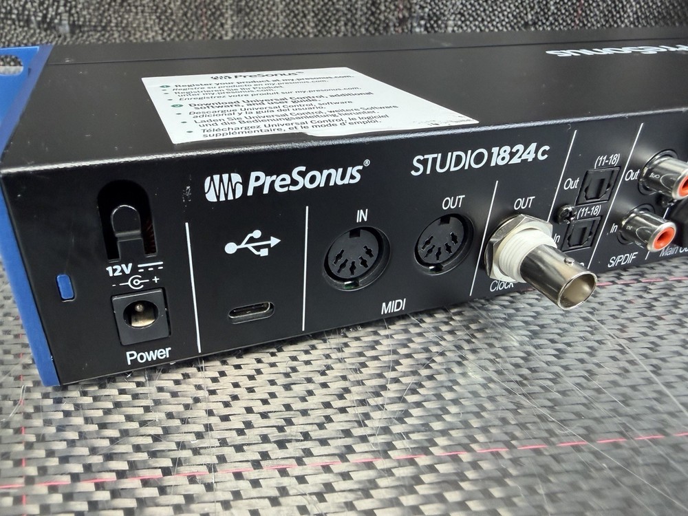 PreSonus STUDIO 1824c USC-C Audio Interface *No Power Supply* Ships Fast
