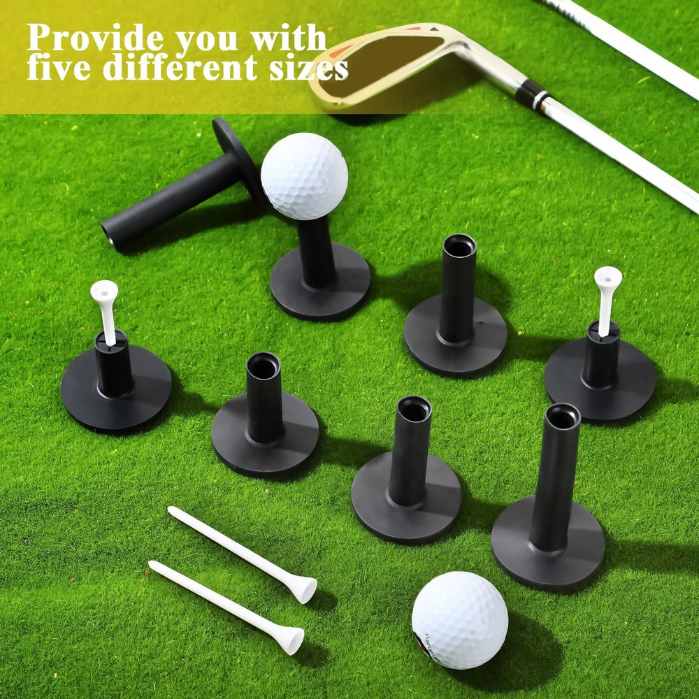 Rubber Golf Tees Set 23 Pieces with Holders for Driving Range & Training