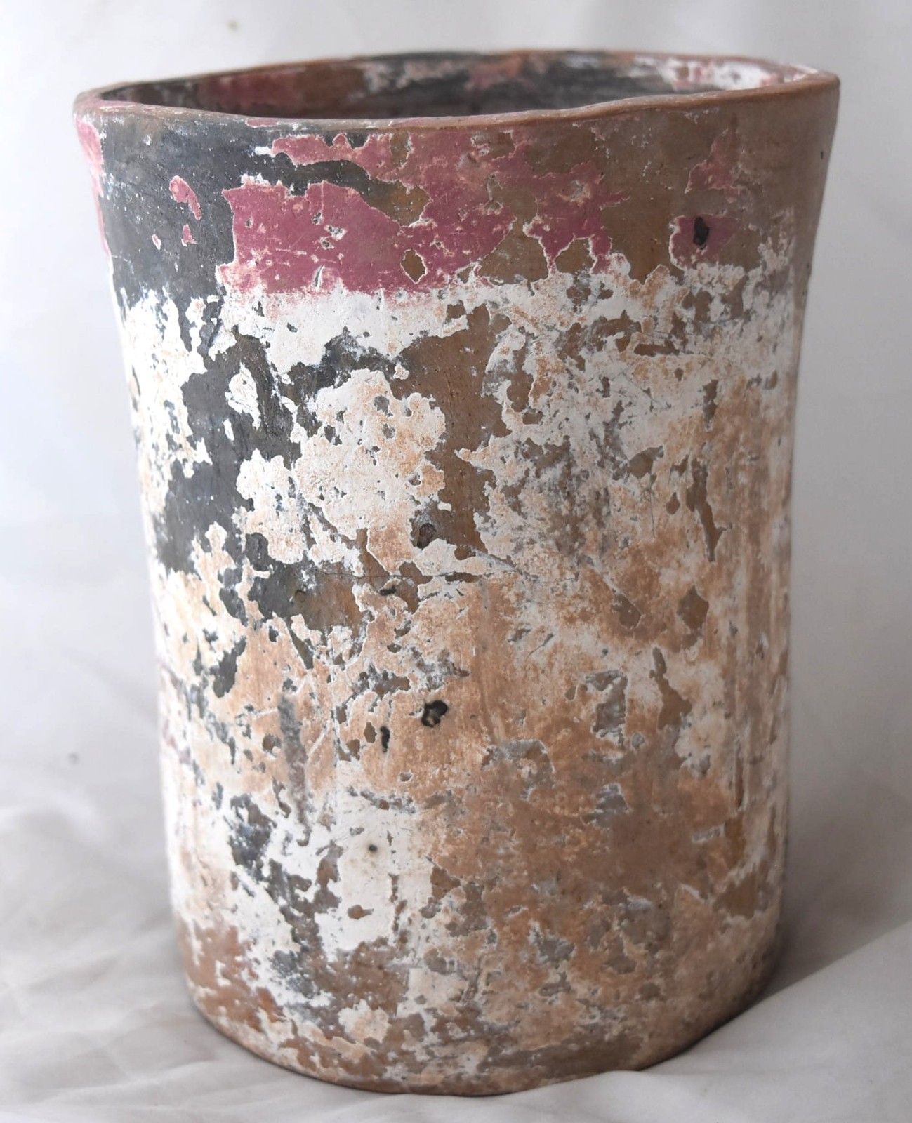 Ancient Pre Columbian Hand Painted Vessel Pottery Vase