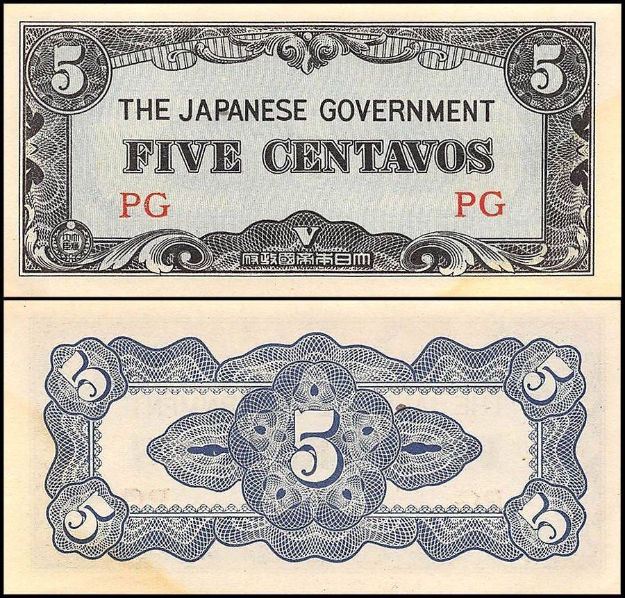 Philippines 5 Centavos, 1942 ND, P-103a, UNC