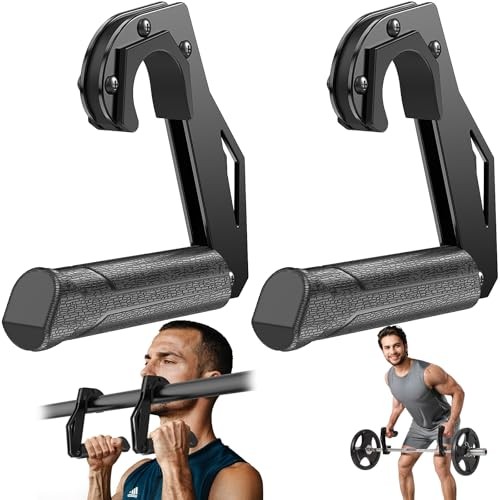 Neutral Grip Handles for Pull Up Bar, Pull Up Handles with Ergonomic Portable