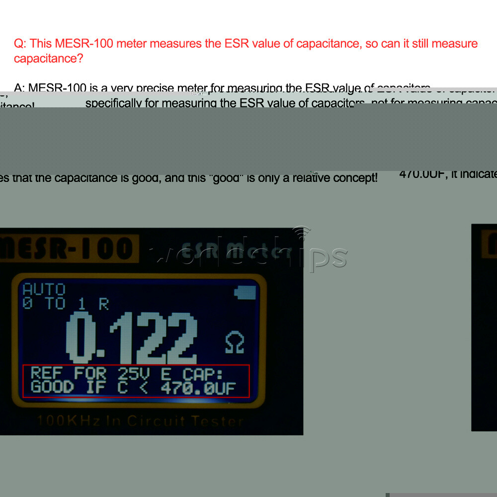 MESR-100 ESR Capacitance Ohm Meter Capacitance Internal Resistance Circuit Meter
