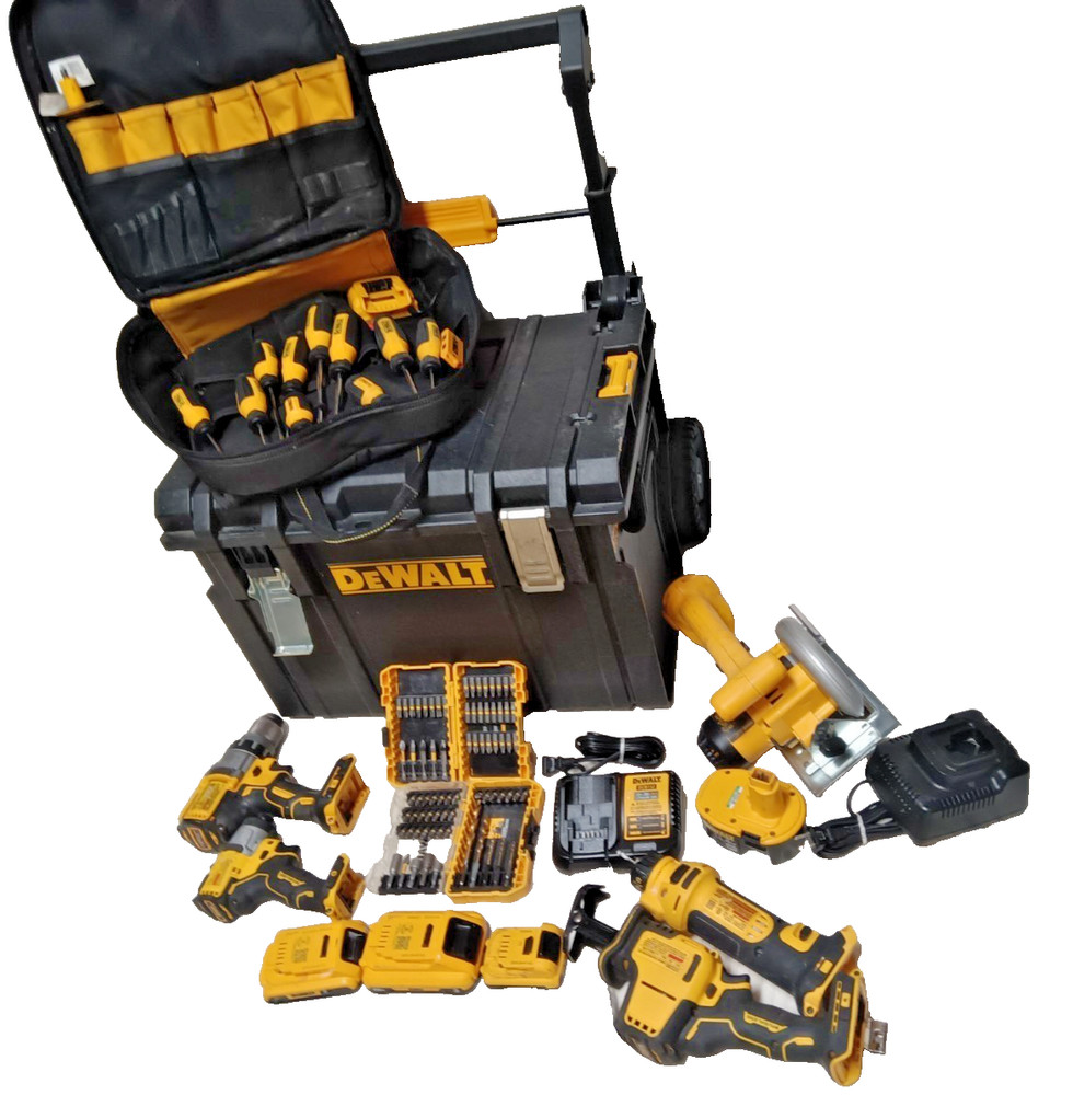 DeWalt Toughsystem Modular Cordless Tools Toolbox Backpack Contractors Combo Set