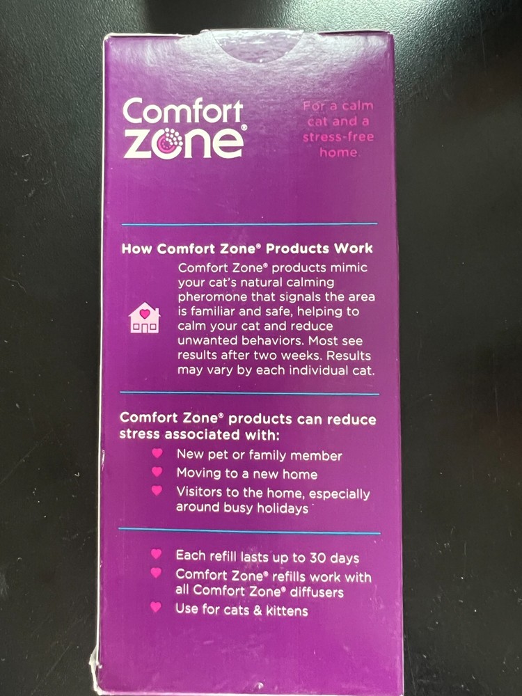 Comfort Zone Single & Mult-Cat Calming Diffuser Double Refill, 2 Count 4428