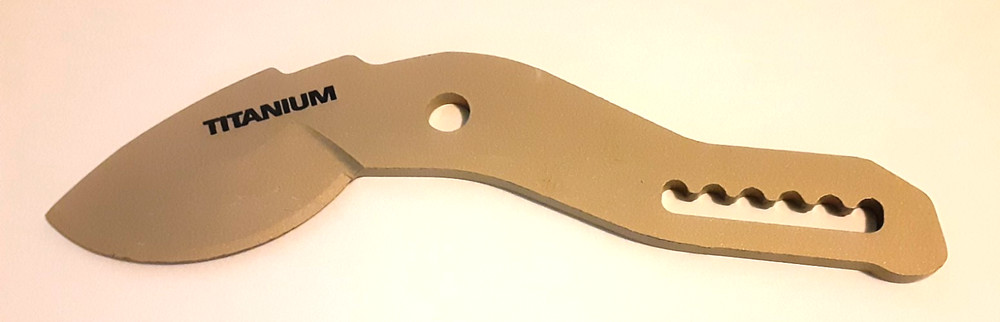 Titanium Plain Edge GOLD PLATED Knife