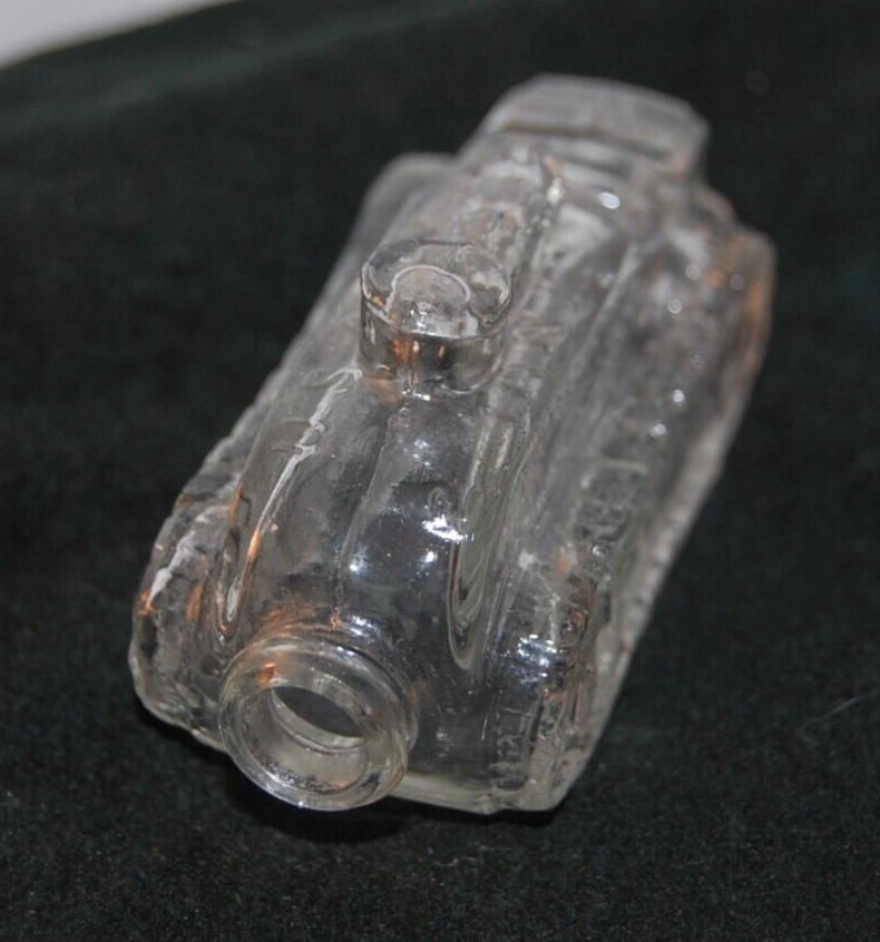 Vintage glass candy container "ARMY TANK"