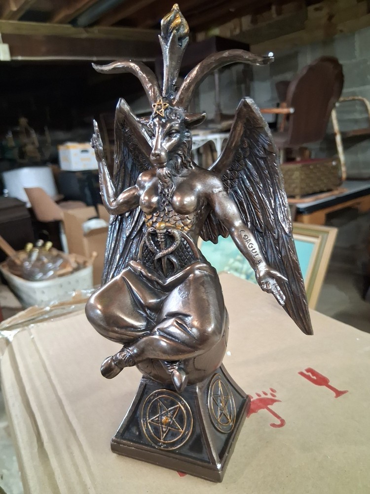 Baphomet Occult Winged Goat Deity Figurine