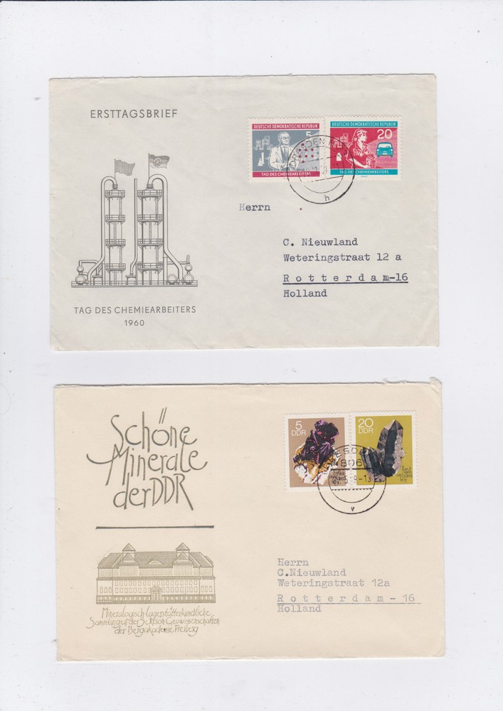 8 East Germany (DDR) First Day Covers