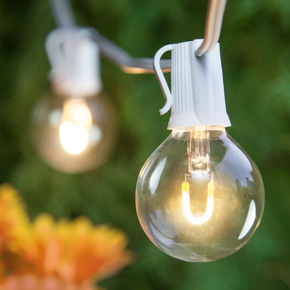 FlexFilament G50 Shatterproof LED Patio Lights Edison Globe String Lights