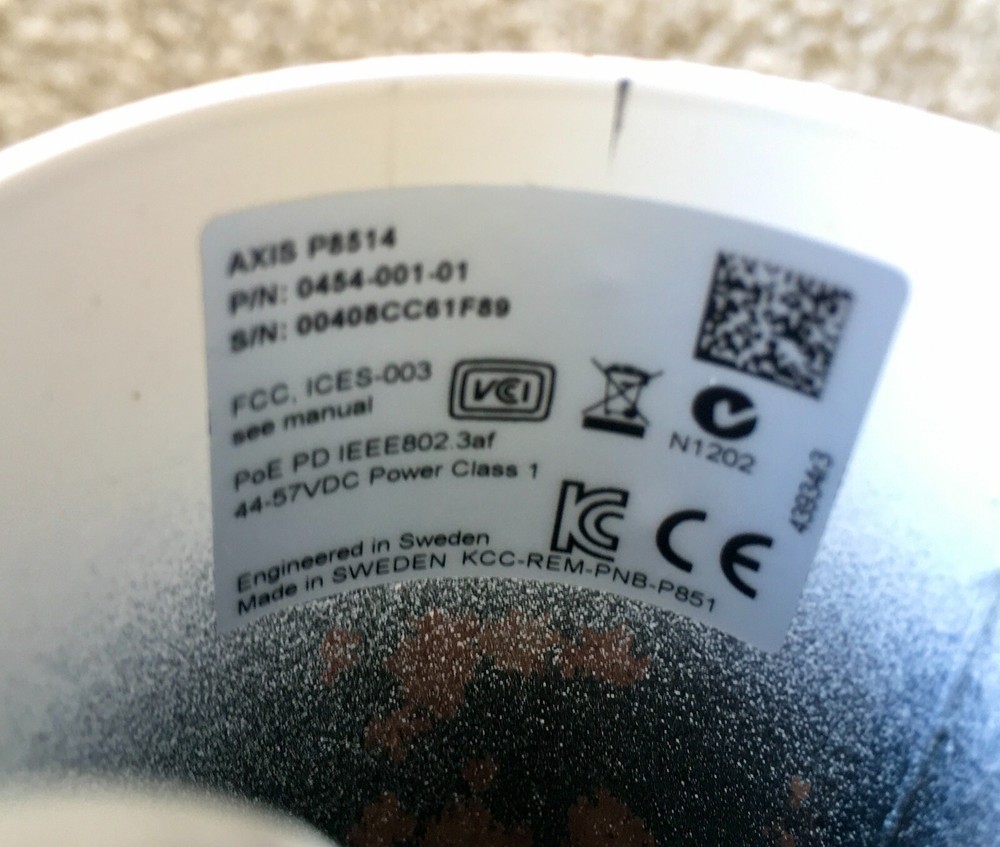 Nice! Axis P-8514 White Eye Level Video Security Camera