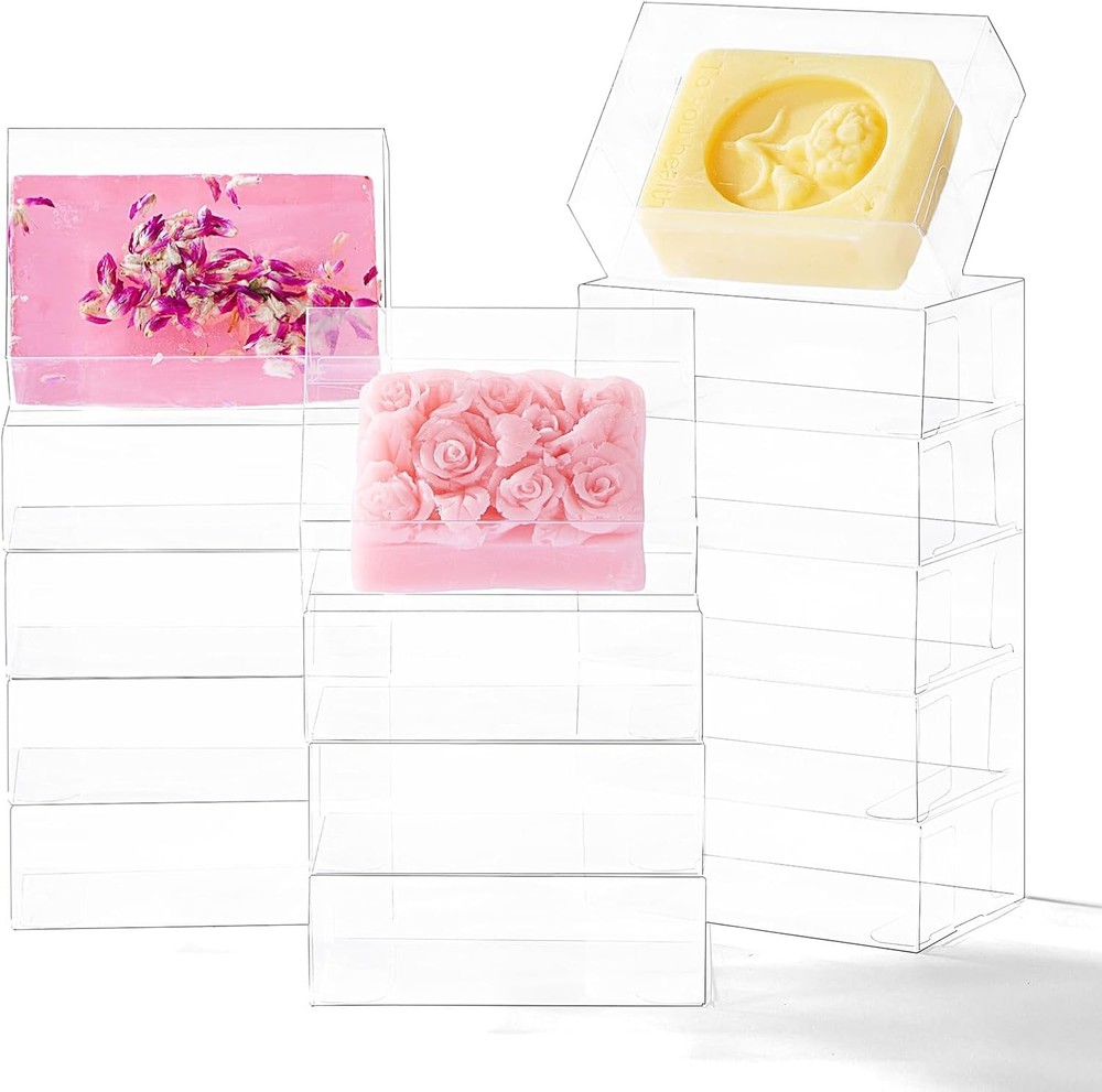 . Clear Plastic Soap Boxes Paaging - Small Bakery Favor Boxes for