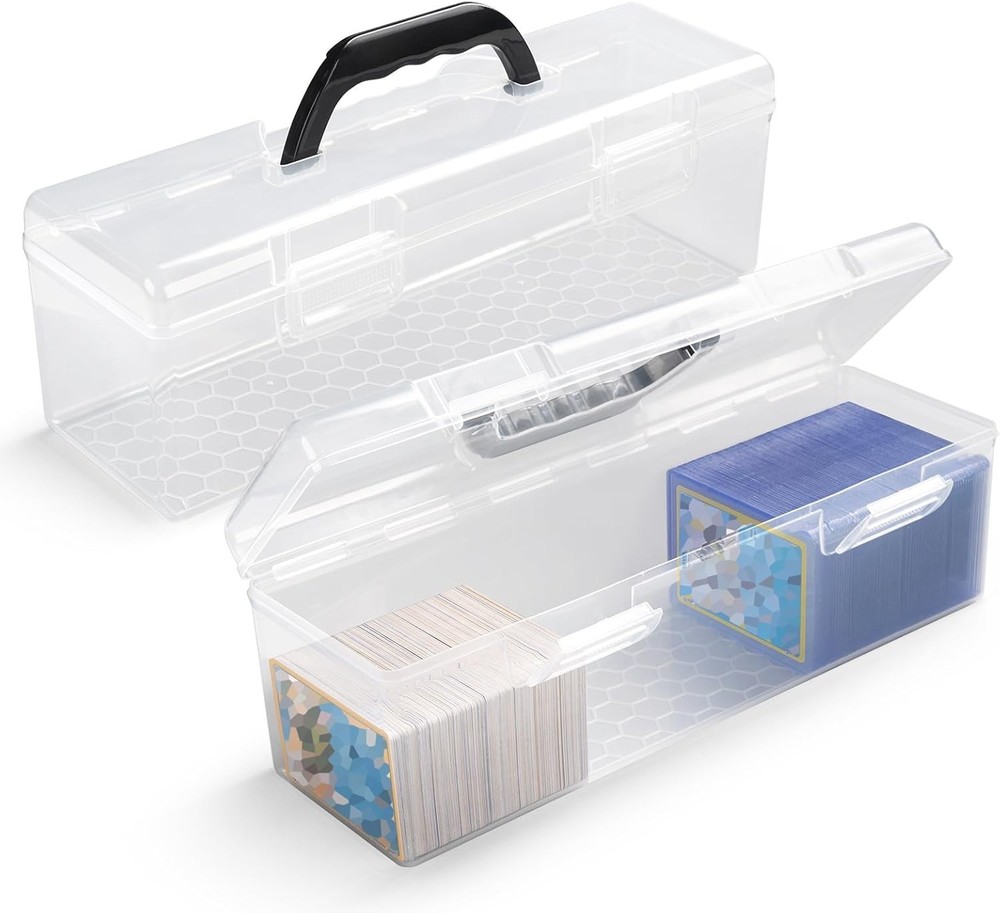 Lockable Trading Card Storage Case with Handle - Water-Resistant and Compact