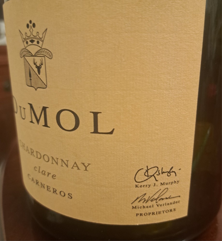 Rare Proprietors Signed DuMol Chardonnay 2011 Display Promo Empty bottle 17"