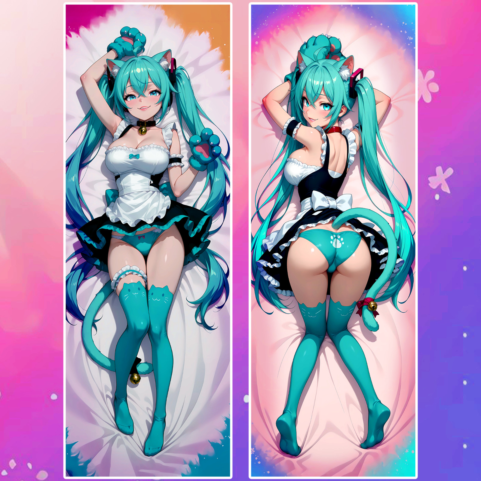 Mikun Neko | Vocaloid Waifu | Anime Dakimakura (Body Pillowcase)