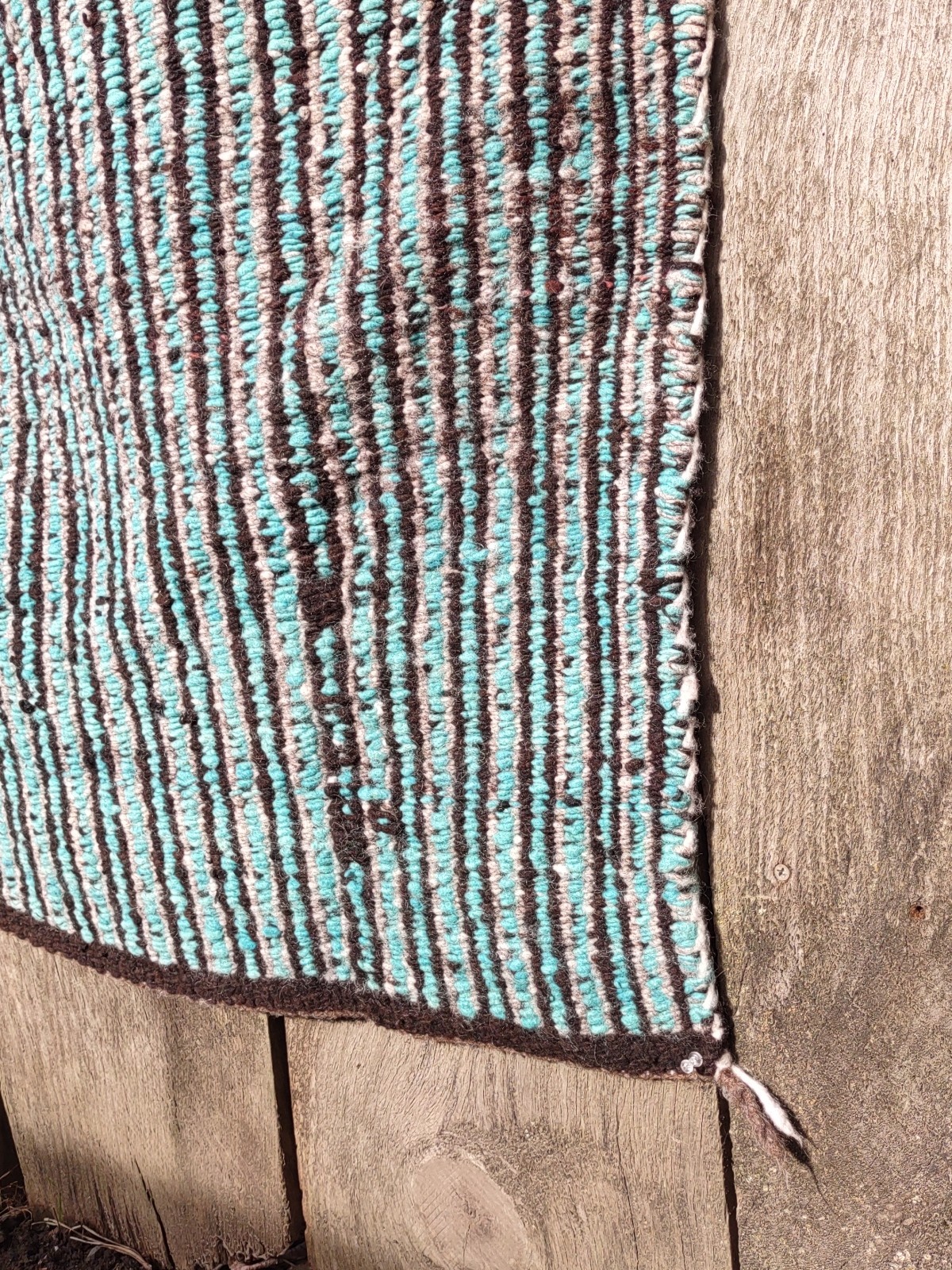 Navajo Rug Antique Native American Indian Twill Weaving Textile 1910 62 x 30