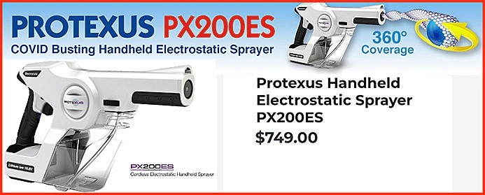 EARTHSAFE EvaClean Protexus PX200ES Cordless Electrostatic Sprayer Hand Held