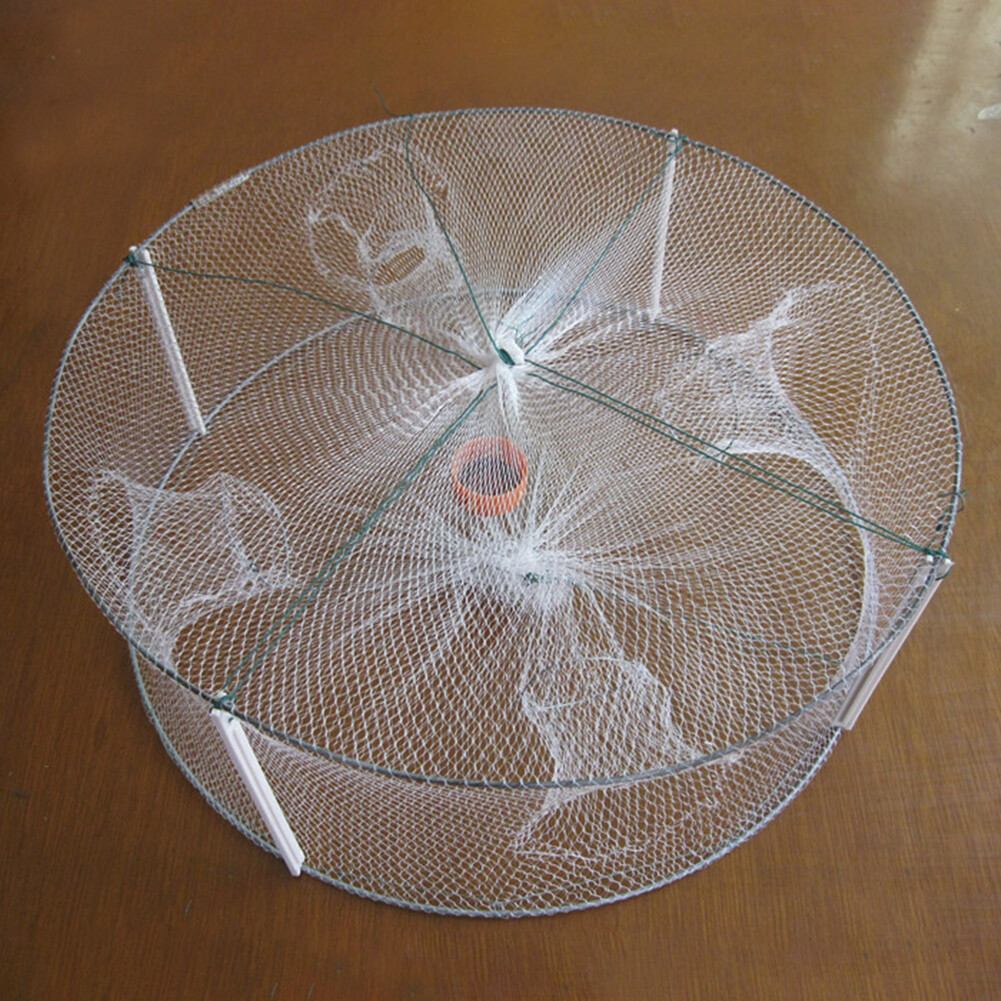 Foldable Fishing Bait Trap Crab Net Crawdad Shrimp Cast Dip Cage Fish Minnow US!