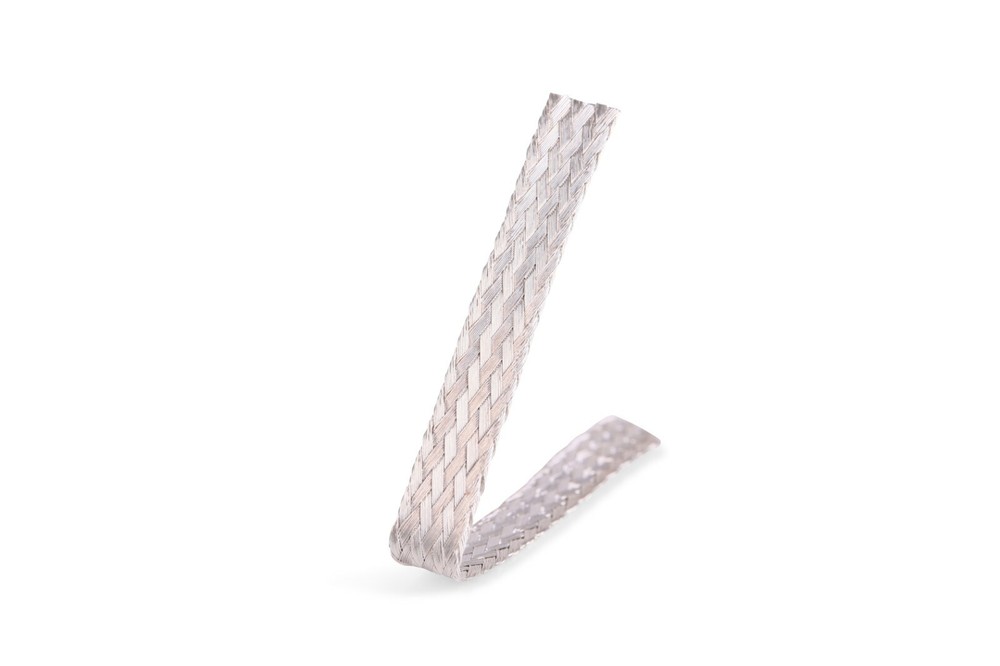 ACERBRAID Flat Braided Silver Plated Copper Wire for Electrical