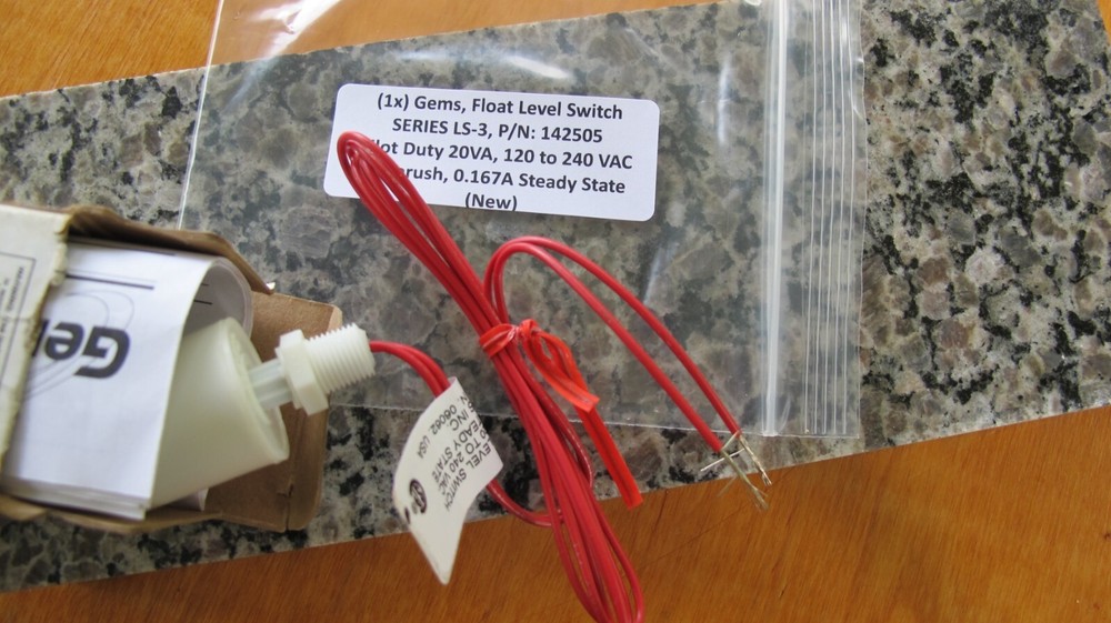 1x) GEMS, SERIES LS-3, Float Level Switch, 20 VA, 1A