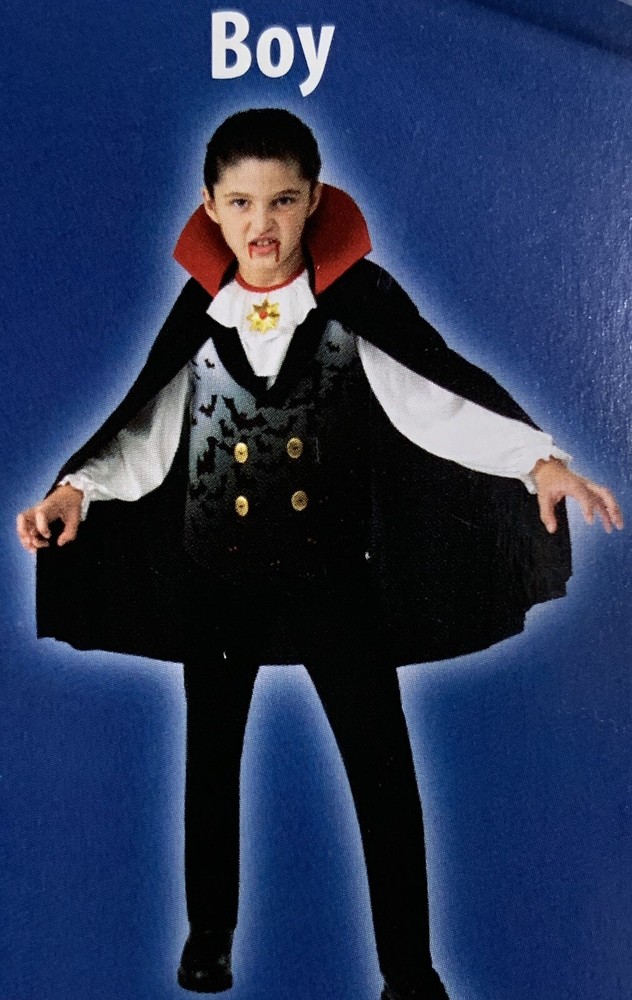 Boys Vampire Costume Size M 8-10.