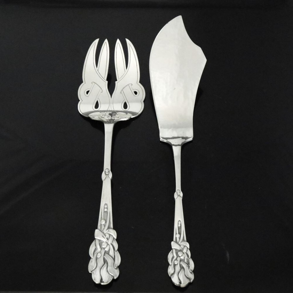 Heimbürger All Silver Fish Serving Set - Mistletoe / Mistelten