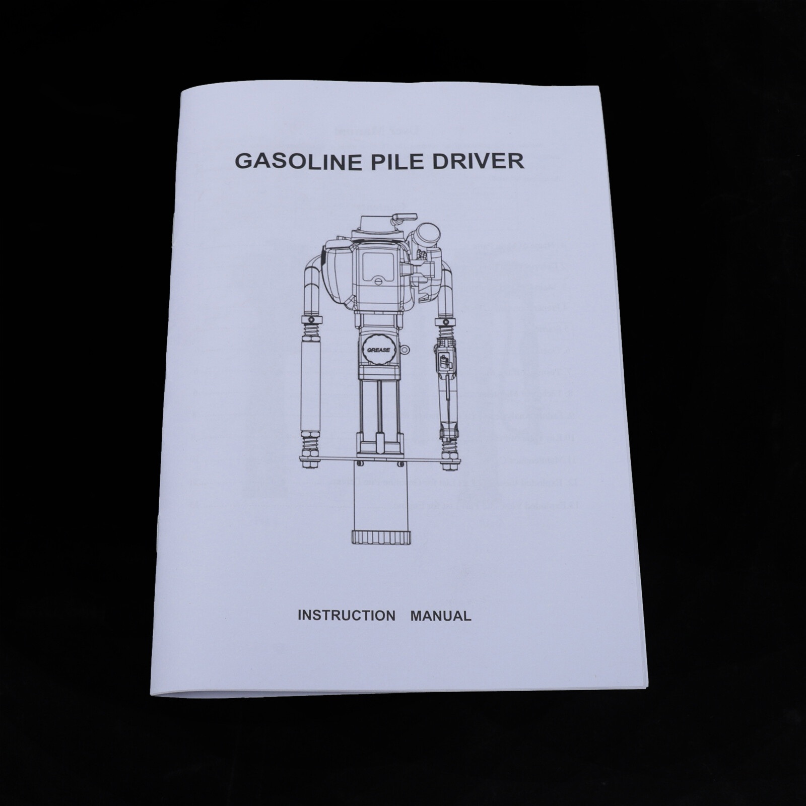 4 Stroke Gas Powered Fence Pile Driver T-Post Push Gasoline Engine Heavy Duty