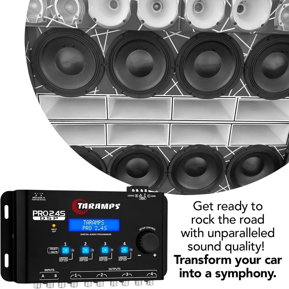 Pro 2.4S Audio Processor with Adjustable Filters - Custom Sound for Every Genre