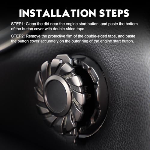 Engine Start Stop Button Cover, Car Starter Button Cover, Luminous 1 PC Black