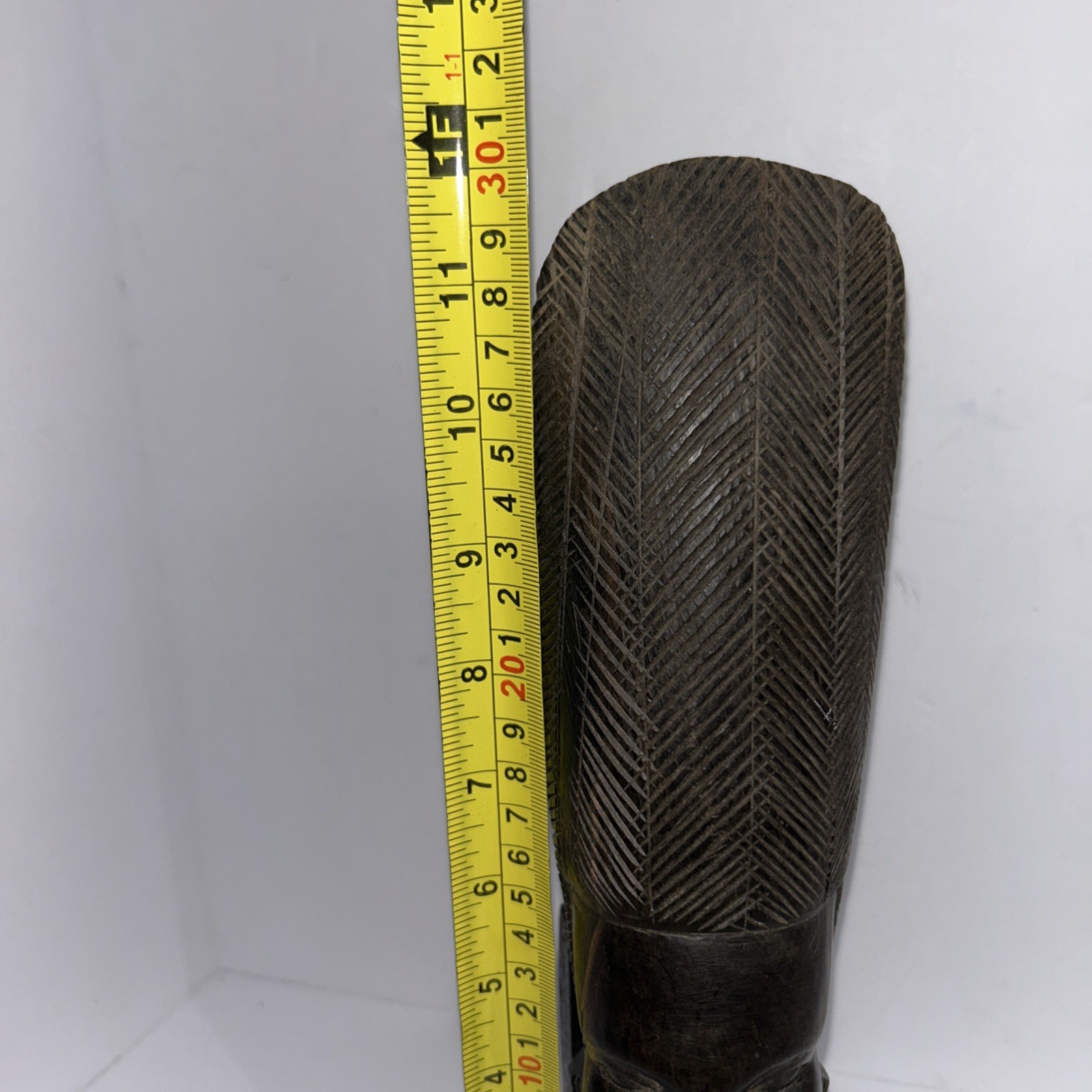 Vintage African Wooden Hand-Carved Tribal Sculpture Statue Bust Bookend Decor