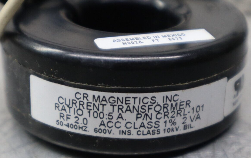 CR MAGNETICS CR2RL-101 (2) Current Transformers Ratio: 100:5A RF 2.0 Class1% 2VA