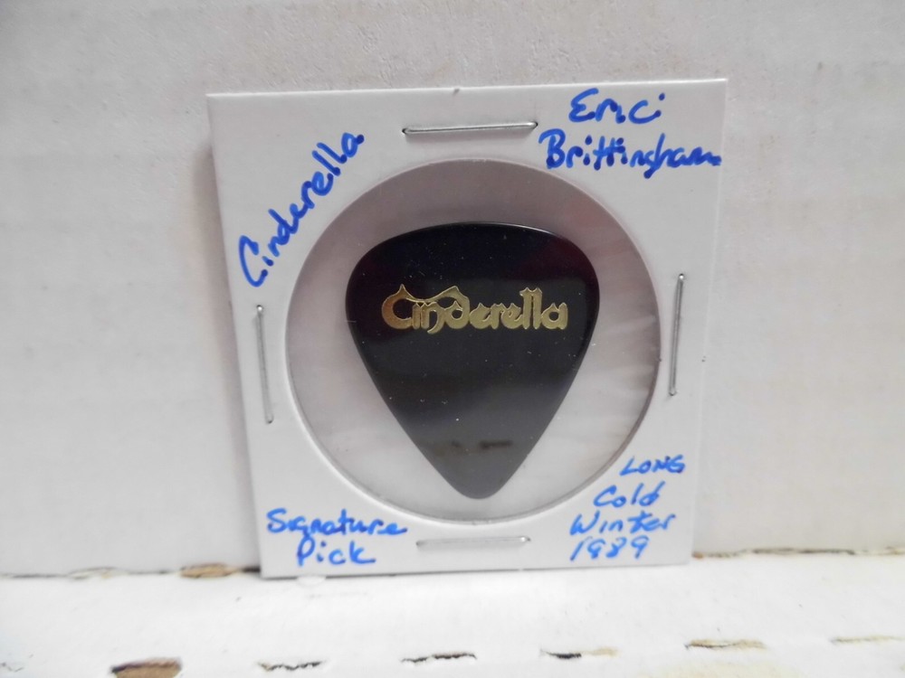 CINDERELLA "ERIC BRITTINGHAM" TOUR GUITAR PICK~ 1989 READ DESCRIPTION  (1/18)